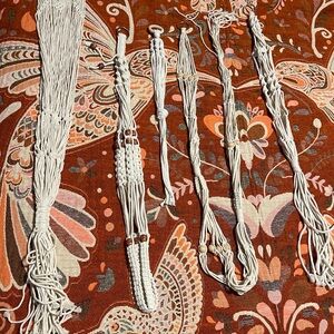 Bohemian Macrame Plant Hanger Set